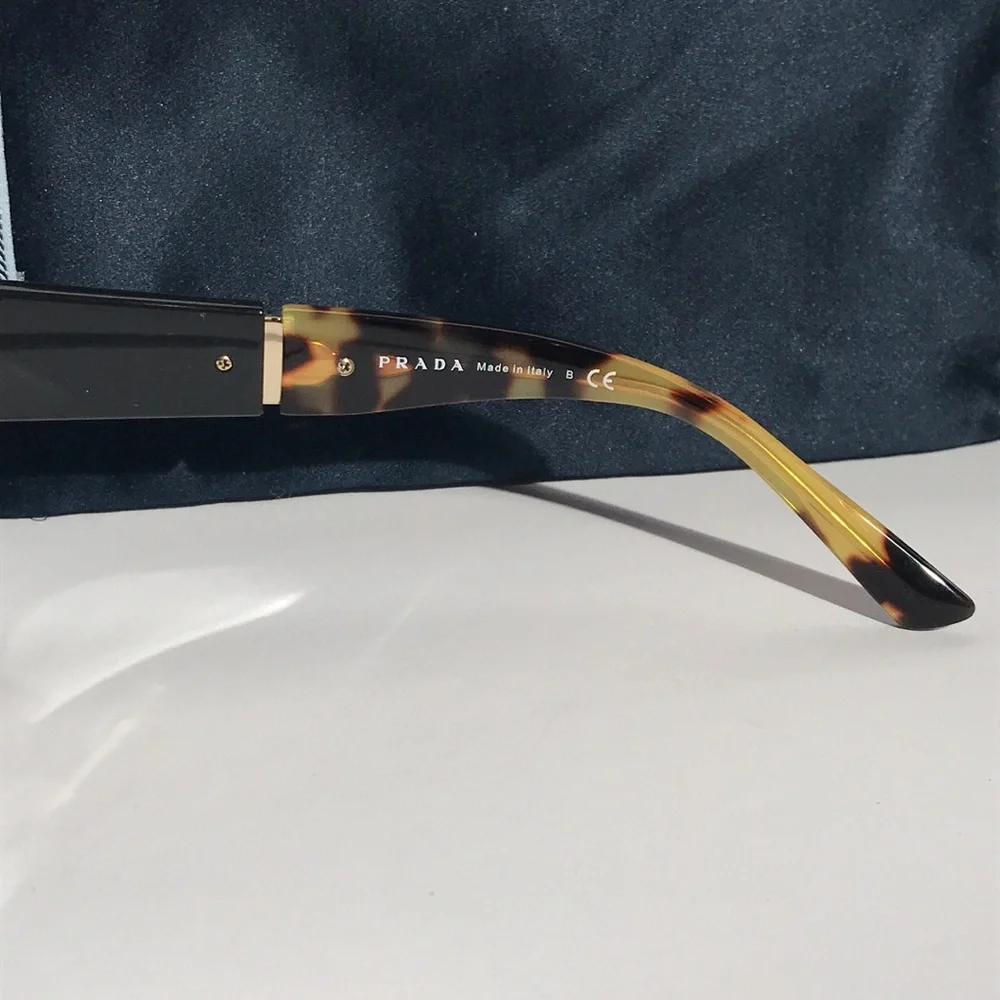 New Authentic Prada Black Oversized Sunglasses